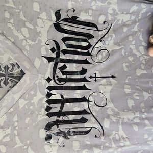 Affliction skull burn out long sleeve